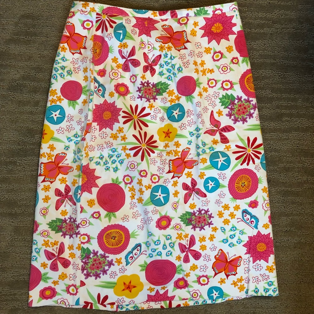 Harvé Benard Skirt Multicolor Flowers Size 4